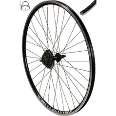 Redondo 28 Inch Rear Wheel Hollow Chamber V-Prof Rim + 7-Speed Wreath Black