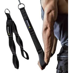MANUEKLEAR Triceps Rope Cable Attachment with Larger Range of Movement, Triceps Pull Down Rope for Push Downs, Crunches, Facepulls for Professional Gym