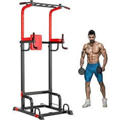 Multifunctional Power Tower Dip Station Pull-Up Bar, Strength Training, Full Body Training, Home Fitness, Made of High-Quality Steel Tube, Load Capacity up to 200 kg