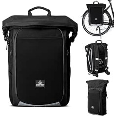 Johnny Urban 2-in-1 Bicycle Bag for Pannier Rack - Phil - Bicycle Backpack & Pannier Rack Bag Including Rain Cover - Bicycle Backpack for Men & Women - Water-Repellent & Reflective