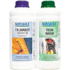 Nikwax Tech Wash and TX Direct Wash-In Cleaner, 1 Litre