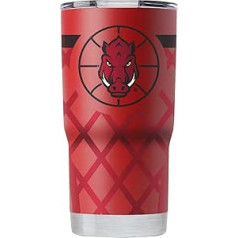 Gametime Sidekicks Arkansas 590 ml Crimson Tumbler – Offizielles Lizenzprodukt, 18/8 Edelstahl, doppelwandig, vakuumisoliert, UV-LED-gedruckte Logos, schweißfrei, bleibt heiß/kalt –