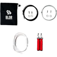 Blor Heavy Speed Jump Rope PU PVC Ergonomic Handles Non-Slip Ideal for Weight Loss Boxing Cross Training Double Bearing Adjustment Kit