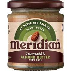 Meridian - Natural Almond Butter Smooth With Salt 100% - 170g (Pack of 3)