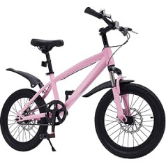 WOQLIBE 18 inch children's bicycle, children's bicycle, 18 inch boys, children's bicycle, 18 inch girls, children's mountain bike fit 1.25 - 1.4 m children for cities, beaches, bicycle paths