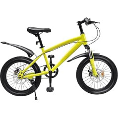 biniliubi Children's Mountain Bike without Pedals and Without Basket Boys and Girls Bicycle Children's Stabiliser Removable Auxiliary Wheels High Quality Brakes Yellow