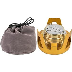 Spirit Cooker Camping, Portable Mini Alcohol Burner Stove Camping Stove Backpacking Camping Stove for Cooking Outdoor Picnic Camping (Golden)