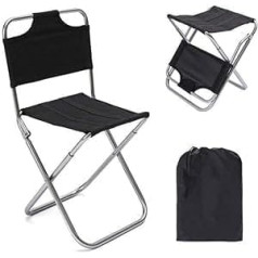 Eeneme Portable Folding Chair Outdoor Camping Chair Lightweight Fishing Chair for Fishing Camping Hikers Beach