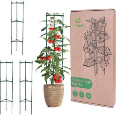 LeafImpact Pack of 4 Trellis Tomatoes and Cucumbers, Adjustable Trellis for Tomatoes, Tomato Trellis, Tomato Trellis, Tomato Stakes, Tomato Columns, Flowers and Plants