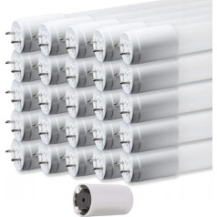 pureled Pack of 25 LED Fluorescent Tubes 120 cm Glass T8 G13 18 W Neon Tube Lamp Tubes (Cool White)