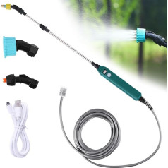 Electric Plant Sprayer for Garden, Battery Pressure Sprayer Garden Sprayer with 3 Adjustable Nozzles and 5 m Hose, Garden Sprayer Spray Lance with Indicator of Battery Level