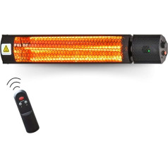 Infrared Heater STARLYF Radiant Heater (IP65), 2000 W, Halogen Infrared Heater, Remote Control Heater, Quartz Heater, Infrared Heater, Patio Heater, Changing Table Heater, Infrared