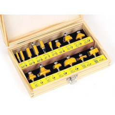 yonico 17150q 15 Bit Multi Profil Router Bit-Set mit 1/10,2 cm Schaft