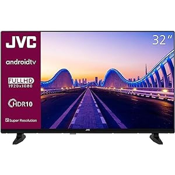 JVC 32 Inch TV Android TV (HD-Ready Smart TV, HDR, Triple Tuner, Google Play Store) LT-32VAH3355 [2024]