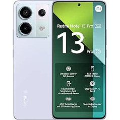 Xiaomi Redmi Note 13 Pro 5G 8GB + 256GB Mobile Phone without Contract, Purple (German Version + 2 Year Warranty)