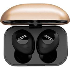 Amazon Brand - Eono Eonobuds4 Bluetooth 5.2 Headphones, Wireless Earphones, In-Ear Earbuds, IPX7 Waterproof, USB-C Charging, Sports Headphones for iPhone, Huawei, with Metallic Charging Case, Gold