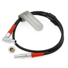 Uonecn LBUS Cable ARRI Camera Lens Motor Cable Right Angle 4-Pin Male to Straight 4-Pin Male Cable for Arri LBUS FIZ MDR Wireless Focus Cforce Lens Motor Cable
