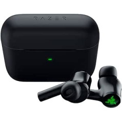 Razer Hammerhead True Wireless (2nd Gen) - Wireless Earbuds (In-Ear Earphones, Chroma RGB Lighting, Active Noise Cancelling ANC, Ultra Low Latencies, Charging Case) Black