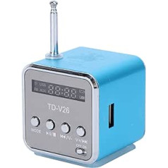 iplusmile Td-V26 Digital Speaker Mini Speaker FM Radio Stereo MP3 MP4 Music Player Support Micro SD / Tf Card/USB/Disk/FM (Blue)