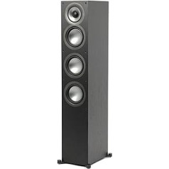 ELAC Uni-Fi 2.0 UF52 Standing Speaker for Music Playback via Stereo System, 5.1 Surround Sound System, Excellent Sound and High-Quality Design, 3-Way Speaker