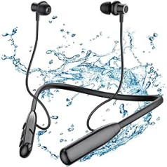 LAMA Bluetooth 5.3 Headphones Sports Earphones 30 Hours Playtime Wireless Sports Headphones Noise Cancelling In-Ear Headset with Microphone Neckband Magnetic Earbuds IPX6, Black