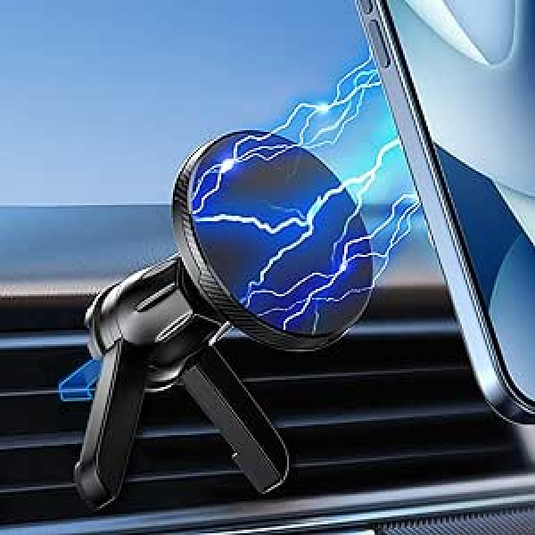 MainPi Mobile Phone Holder Car Magnet, Mobile Phone Holder for Car Ventilation, 360° Double Support Magnetic Car Mount Mobile Phone Holder, Universal Car Mobile Phone Holder for iPhone, Samsung,