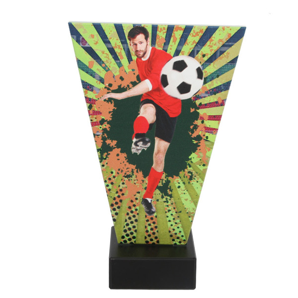 Stikla futbola trofeja Tryumf / 17,5 cm