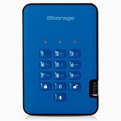 iStorage diskAshur2 HDD 1 TB Secure Portable Hard Drive Password Protected Dust/Water-Resistant Hardware Encryption