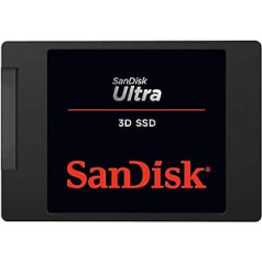 SanDisk Ultra 3D SSD Internal Hard Drive, 500 GB, 2.5 Inches, Shock-Resistant, 3D NAND Technology, N-Cache 2.0 Technology, 560 MB/s Transfer Rates, Black