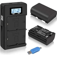 CITYORK LP-E6 LP E6N Charger Kit, 2-Pack 2000mAh Camera Batteries Compatible with Canon EOS 5D Mark II, III, IV, 5DS, 5DS R, 6D, 60D, 6D Mark II, 7D, 7D Mark II, 70D, 80D