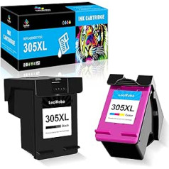 LeciRoba 305 XL Replacement for HP 305 Printer Cartridges XL for HP Deskjet 2710 2720 2724, DeskJet Plus: 4110 4120 4158; Envy Series 6010 6020 6030 6032, Envy Pro Series 6420 6432 644 75 (1 - Black,