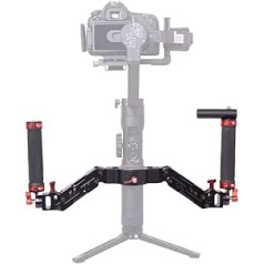 DF DIGITALFOTO Ares Z Achsen Federung Dual Griff Flexible Dämpfung Abnehmbare Dual Grip Gimbal Griff，Kompatibel mit Ronin S Ronin SC Crane 2 3 Achsen Gimbal