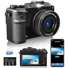 4K Digital Camera with Two Lenses: 48MP Autofocus Photo Camera, 18X Zoom Compact Camera, 3 Inch Screen Portable Photo Camera with 32GB Card for Teenagers, Beginners, Children