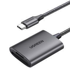 SD microSD MMC TF USB-C 5Gb/s karšu lasītājs - pelēks