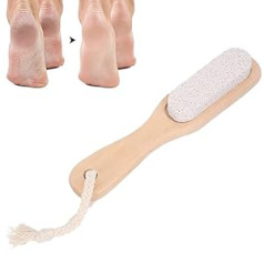 Dioche Foot Stone File - Foot File Callus Removal Pumice Stone Foot Pedicure Tool Wooden Pedicure Foot Washer with Handle Foot Pedicure Tool for Feet Hands and Body Scrub