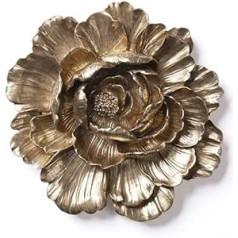 HAUCOZE Wall Art Decoration Sculpture Modern Decor Arts Flower Gift Figures Living Room Statue Polyresin Ornament 31 cm