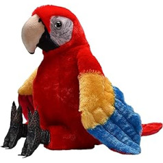Wild Republic Artist Collection Scarlet Macaw Gift for Kids 38cm Plush Toy Stuffing Made From Spun Recycled Water Bottles