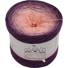 Bobbel Colour Gradient Yarn 300 g - 1140 m 4-Ply Wool Knitting Wool Crochet (Scented Candle - Purple Outside)