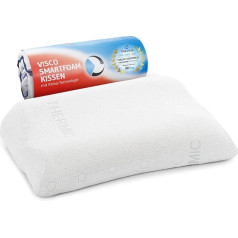 Matar Neck Support Pillow / Neck Pillow | Orthopaedic Cervical Spine Pillow Against Neck Pain | Viscoelastic Memory Foam | Ideal Side Sleeper Pillow & Back Sleeper Pillow | 55 x 40 x 11/9 cm