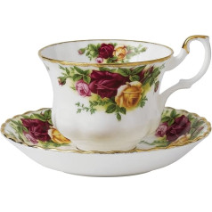 Royal Albert Old Country Roses Teetasse und Untertasse Set, bunt