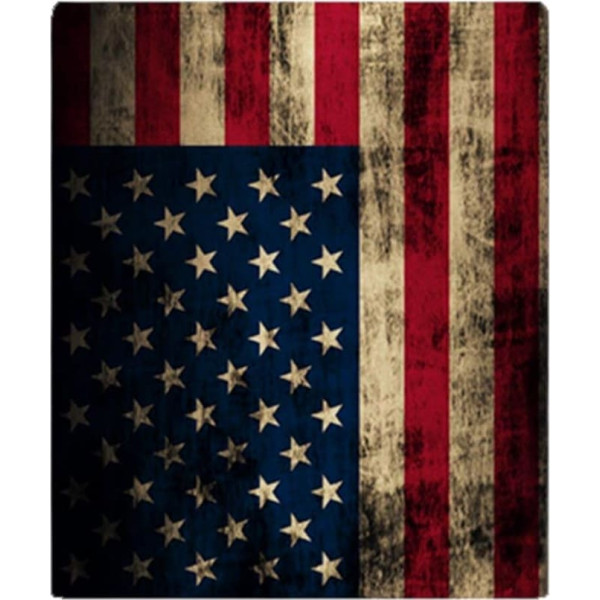 YISUMEI Blanket 150 x 200 cm Cuddly Blankets Soft Flannel Soft Fleece Blanket Bed Throw Vintage American Flag Grunge