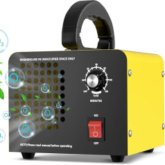 Industrial Ozone Generator 10,000 mg/h, Movstriker Portable O3 Ozone Device, Ozone Odour Killer, Air Purifier, with 120 Minute Timer, Clean Odours / Pollution, for Rooms, Garages, Farms Hotels 300 ㎡