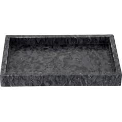 SUMTree Black Marble Plate Serving Tray Serving Plate Tray Jewellery Plate Chopping Board Coffee Table Home Decoration Living Room Dessert Kitchen Bathroom Storage for Keys Candles