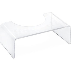 Navaris Acrylic Toilet Stool - Toilet Footstool Made of Acrylic Glass - Anti Clogging - Footrest for Adults and Children - Toilet Stool Antibacterial