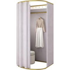 Madamera Clothing Store Changing Room with Shade Curtain, Portable Temporary Mobile Privacy Protection Dressing Room, Foldable Mall Simple Changing Room and Display Stand, 200 x 100 x