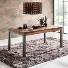 Trendteam Smart Living - Kitchen Table Dining Table - Living Room - Prime - Assembled Dimensions (W x H x D) 160 x 77 x 90 cm - Colour Old Wood with Matera - 186816223