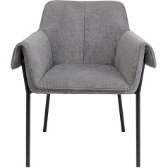 Kare Bess Designer Armchair Grey Dining Room Chair Removable Cover 85 x 70 x 63 cm (H x W x D)