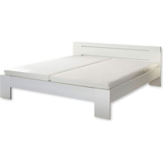 ‎Stella Trading CANNES Futon Bed 180 x 200 cm - Minimalist Double Bed in White - 185 x 71 x 204 cm (W x H x D)