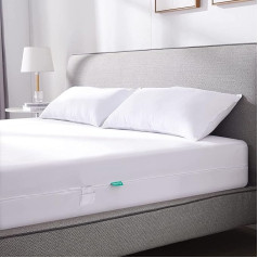 Uttu Waterproof Mattress Cover 120 x 200 cm, Elastic Anti Dust Mite Mattress Cover, Mattress Protector with 4-Sided Zip, Encasing Mattress Cover for 15-25 cm Depth