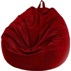 Chickwing Bean Bag without Filling for Adults and Children, Cord Seat Cushion, Floor Cushion, Armchair, Bean Bag for Outdoor and Indoor Gaming Relaxation (Red Wine, 100 x 120 cm)